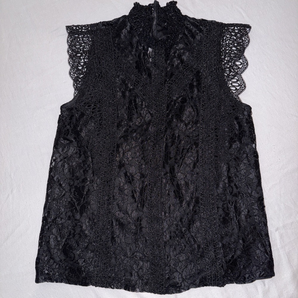Women's Medium M Cable & Gage Sleeveless Top, Black